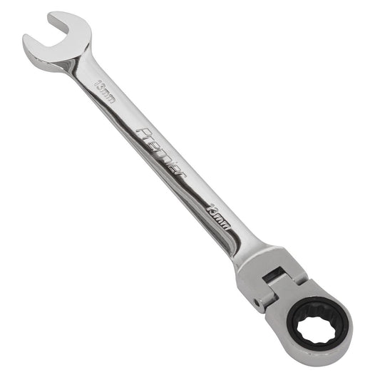 Sealey Flexi-Head Ratchet Combination Spanner 13mm FHRCW13