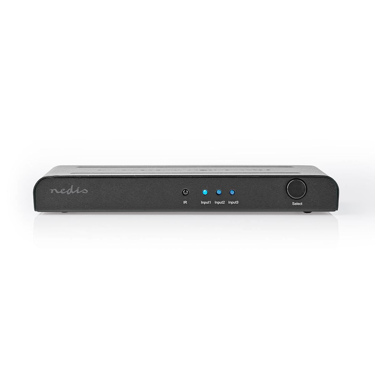 Nedis HDMI Switch 3-Port to 3x HDMI Input 1x HDMI Output 4K2K@60FPS/HDCP2.2 - VSWI3473AT