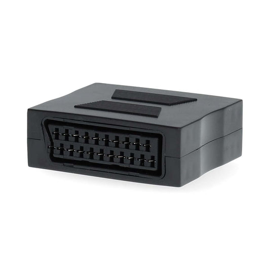 Nedis SCART Adapter SCART Female SCART Female Straight ABS Black 1pcs