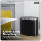 Baridi Sensor Bin 50L - Black/Stainless Steel DH281
