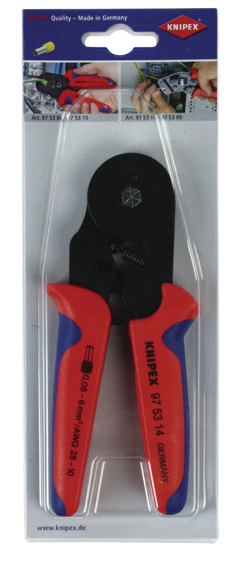 Knipex Self-adjusting crimping plier for end sleeves