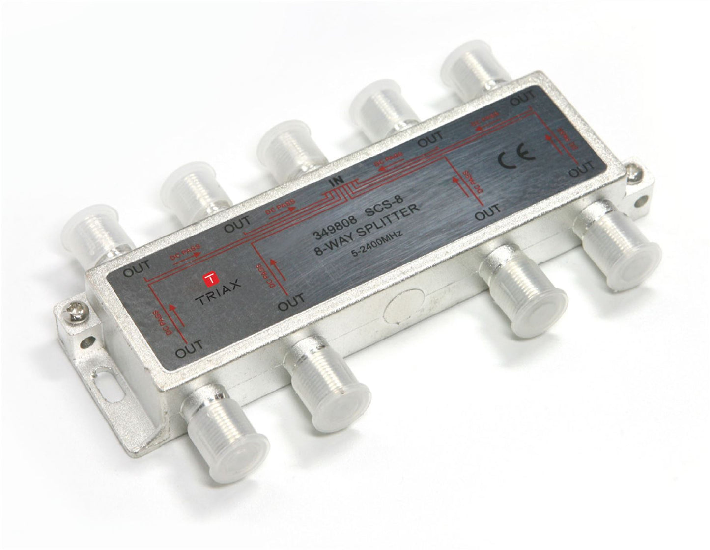 Triax Satellite Splitter 17 dB / 5-2400 MHz to 8 T349808