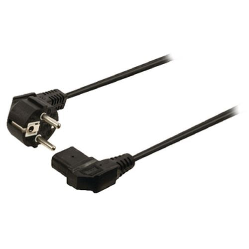 Valueline Power cable Schuko angled male to IEC-320-C13 angled 10m black