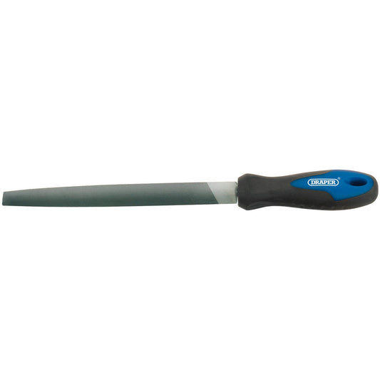 Draper Soft Grip Engineer's File Round File and Handle, 200mm - 44954