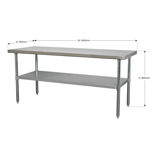 Sealey Stainless Steel Workbench 1.8m AP1872SS