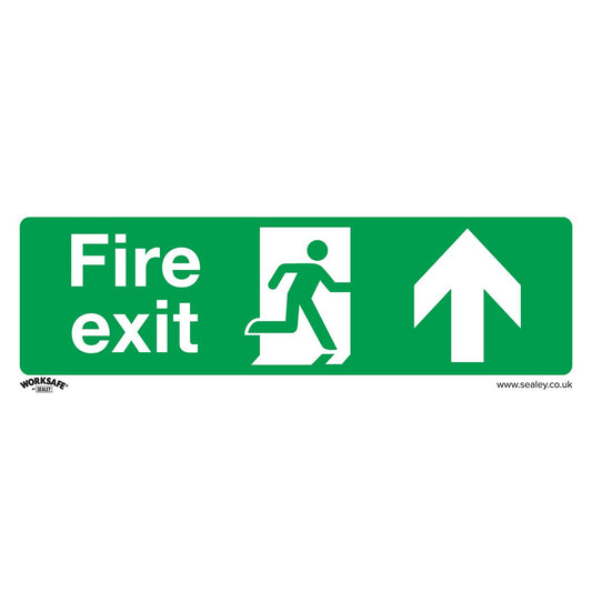 Sealey Safety Sign - Fire Exit (Up) - Self-Adhesive Vinyl SS28V1