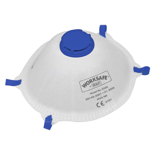 Sealey Cup Mask Valved FFP2 - Pack of 10 9332/10