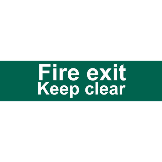 Genuine Draper 'Fire Exit Keep Clear' Safety Sign | 73221