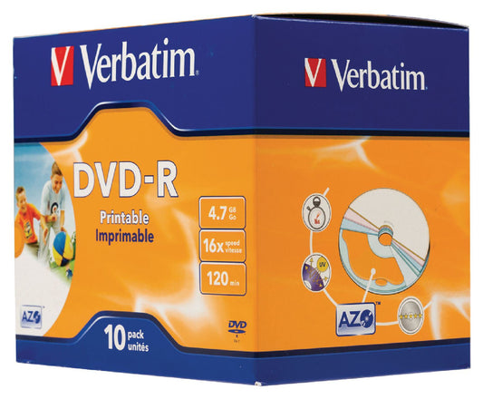 Verbatim DVD-R Wide Inkjet Printable ID Brand