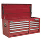 Sealey Topchest 10 Drawer with Ball Bearing Slides Heavy-Duty - Red AP41110