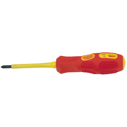 Draper Expert No 1x80mm Fully Insulated PZ Type Screwdriver Professional Tool - 69231