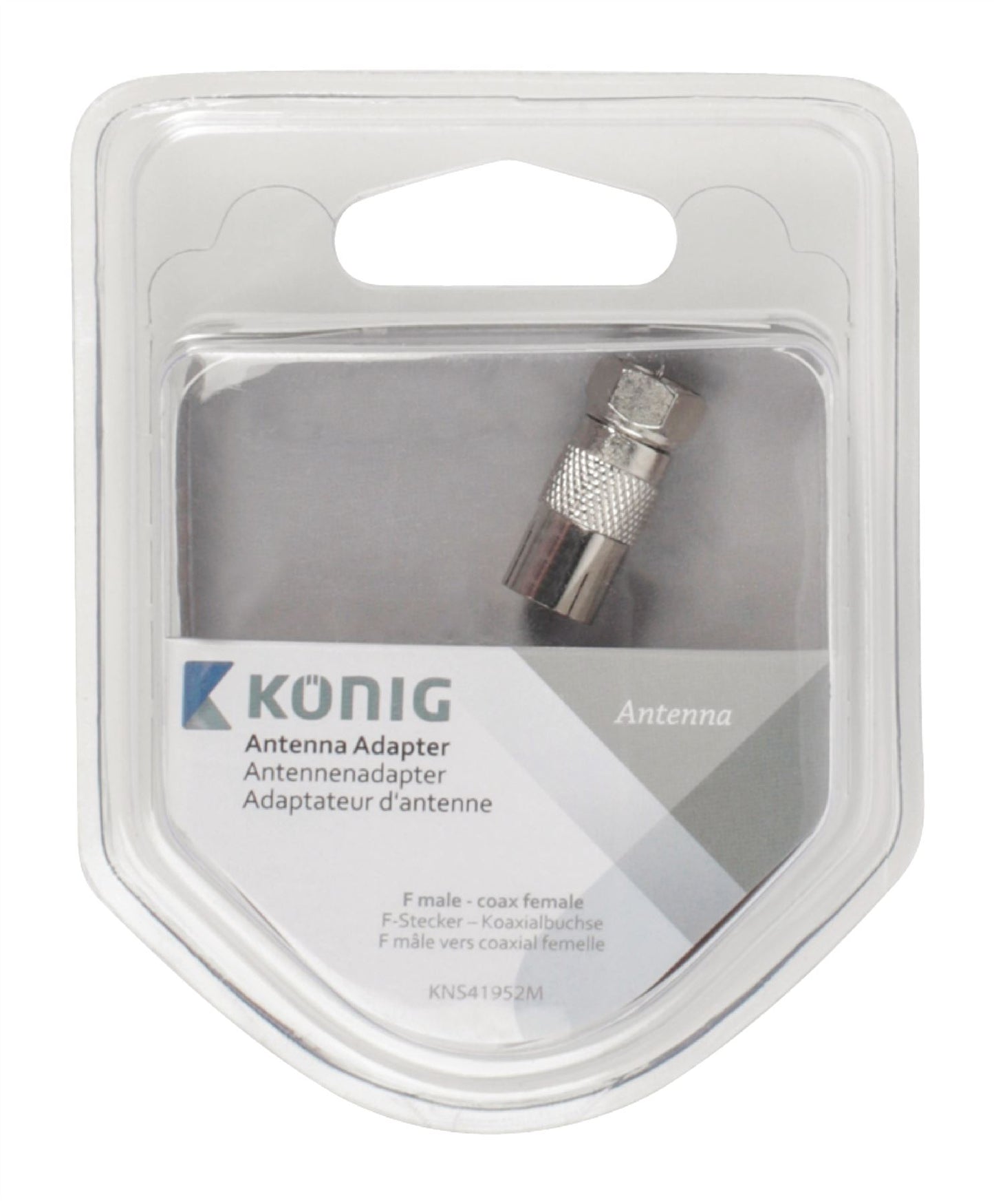 Konig Antenna adapter F male to coax female x1 metal