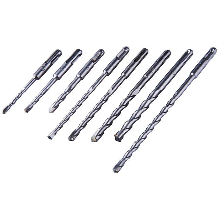 Amtech 8 Piece Sds Masonry Drill Bit Set Storage Case Professional Fits Sds Plus