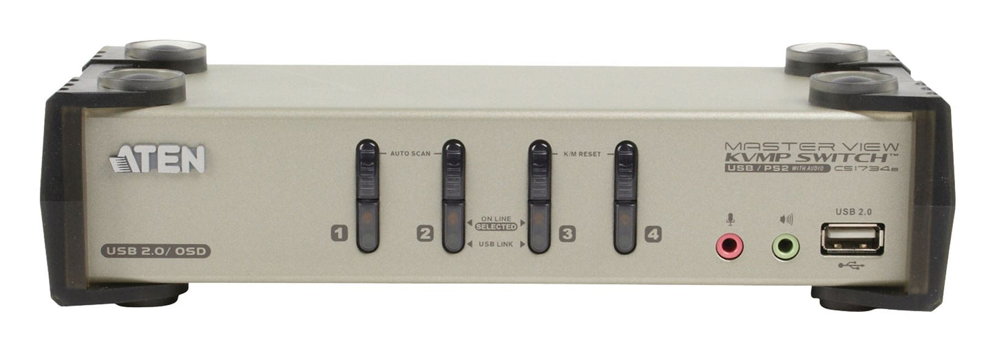 Aten 4-Port KVM Switch Silver CS1734B-AT-G