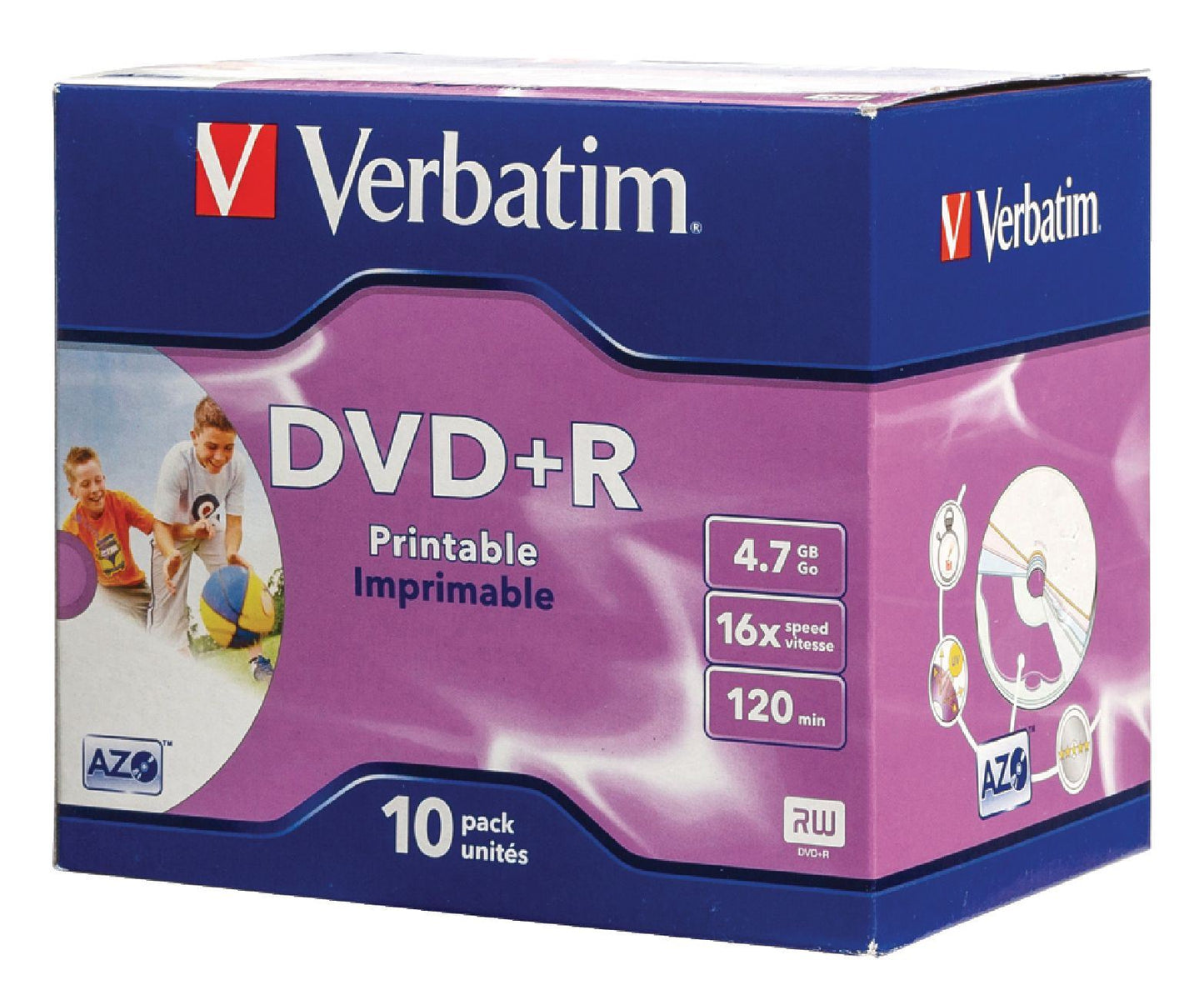 Verbatim DVD+R Wide Inkjet Printable ID Brand