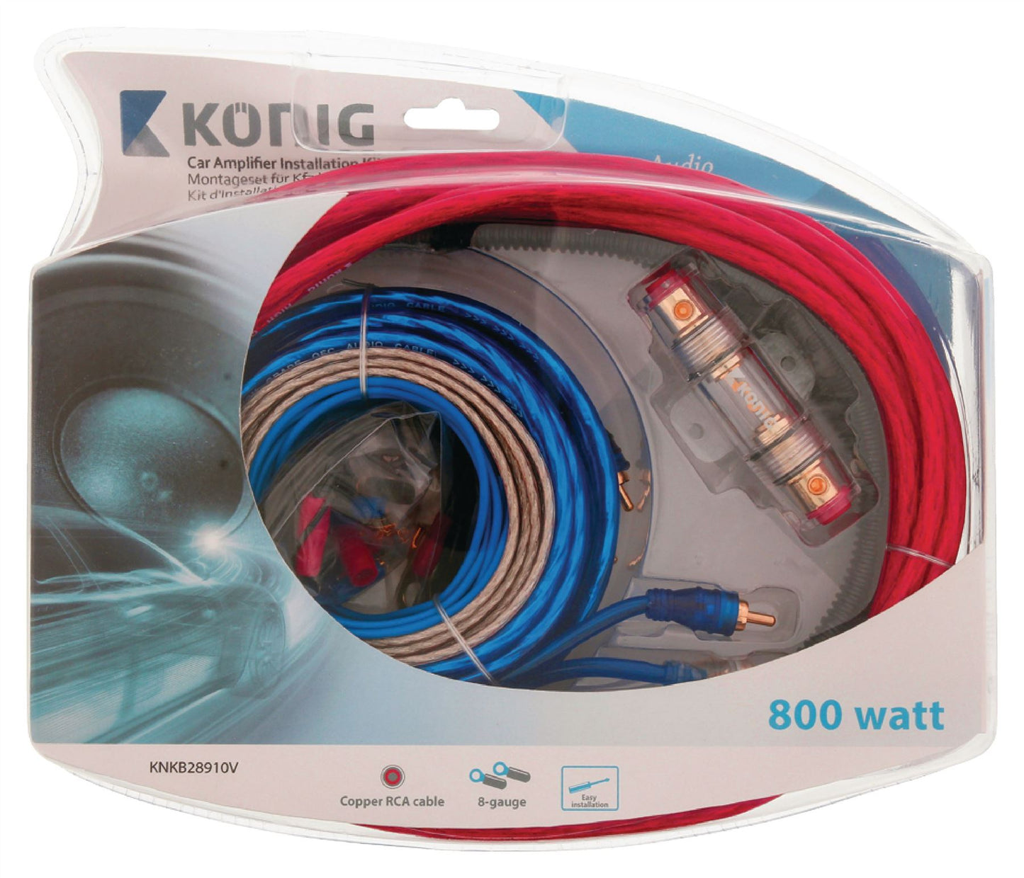 Konig Car Audio Amplifier Wire Kit 800W