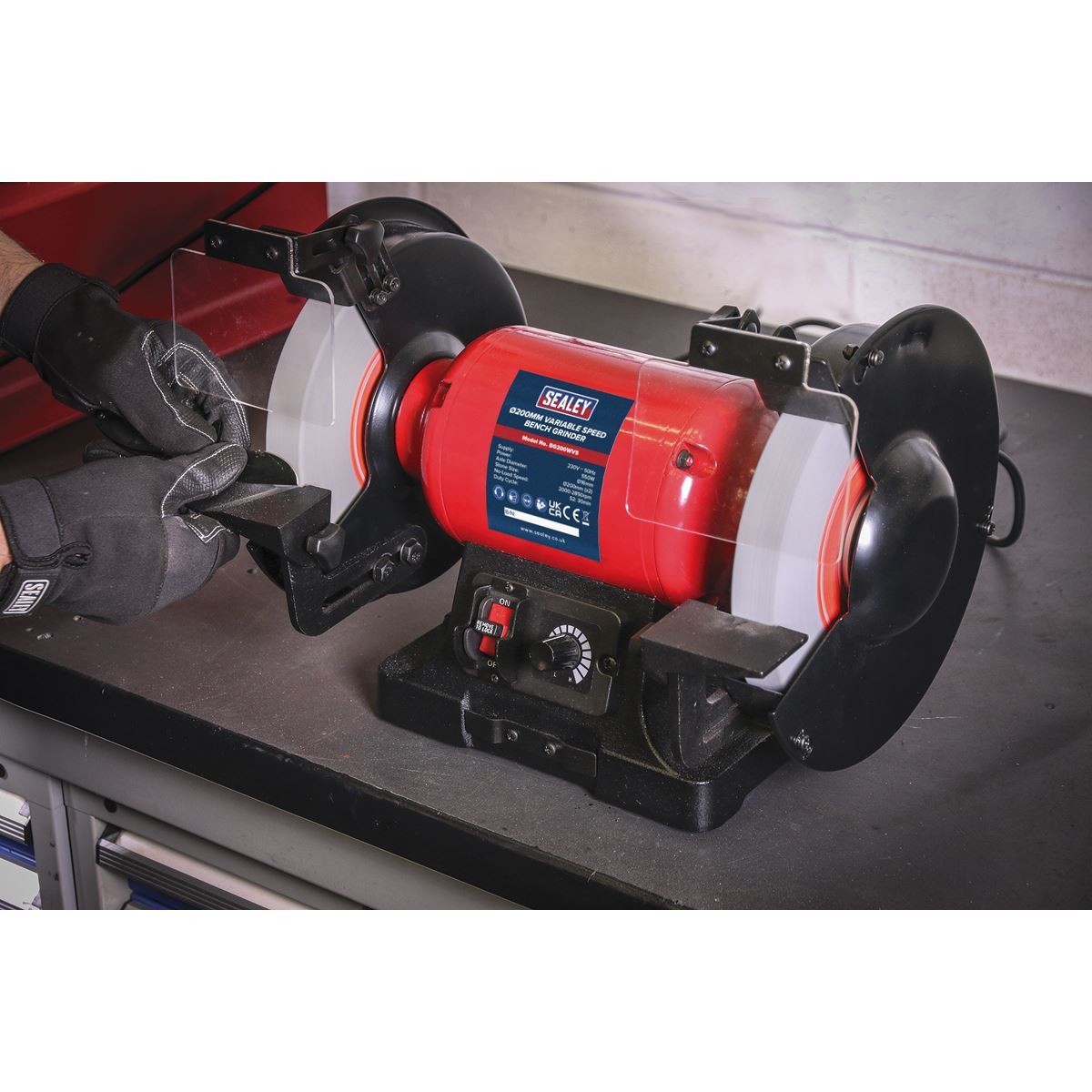 Sealey Bench Grinder 200mm Variable Speed BG200WVS