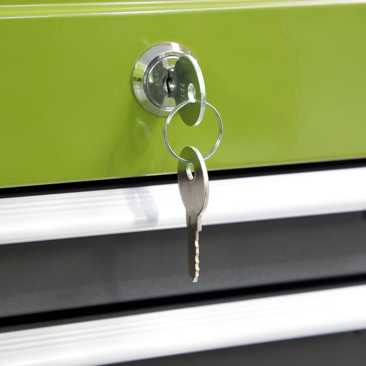 Sealey Topchest & Rollcab Combo 6 Drawer- Hi-Vis Green/Grey AP2200BBHV