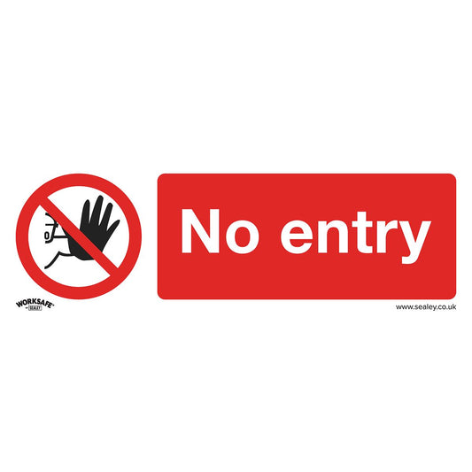Sealey Safety Sign - No Entry - Self-Adhesive Vinyl SS14V1