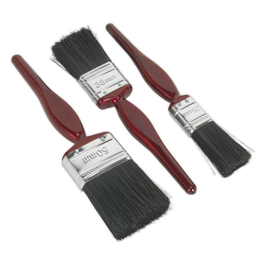 Sealey Pure Bristle Paint Brush Set 3pc SPBS3