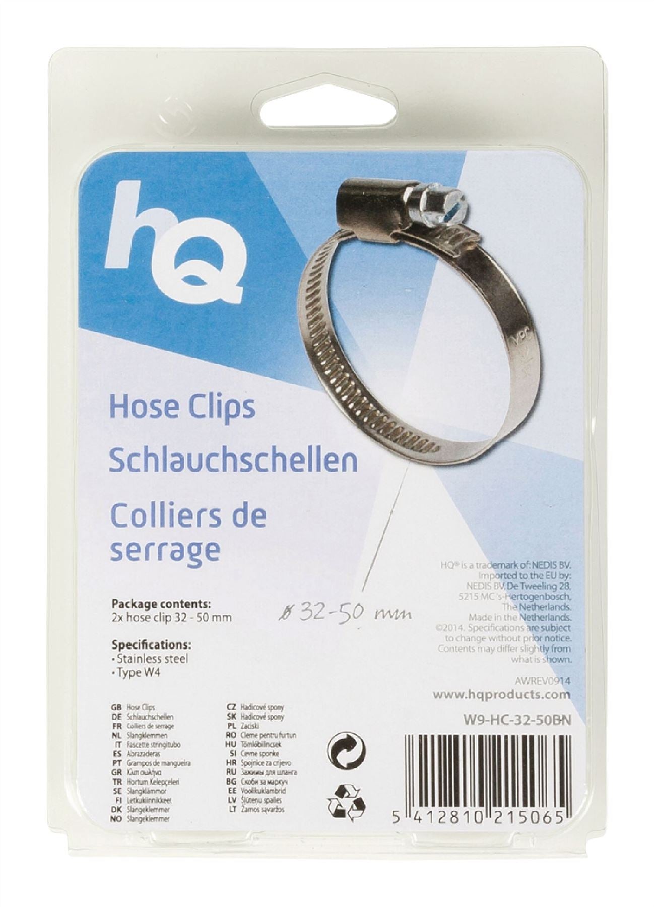 HQ Hose clips 32 to 50 mm