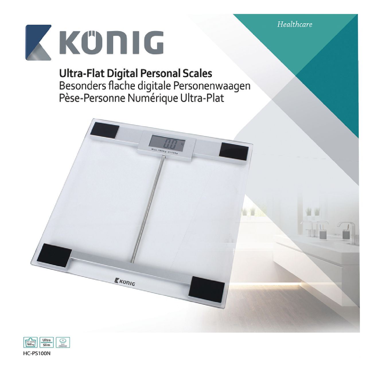 Konig Digital Weighing personal scale (High precision "strain-gauge" sensor)