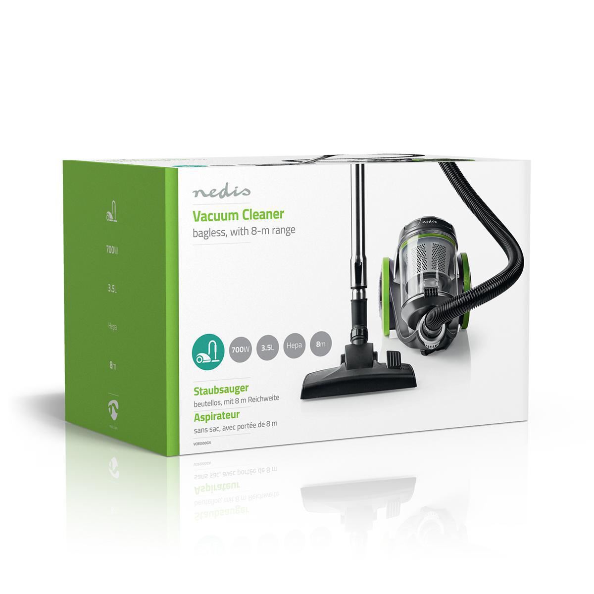 Nedis Vacuum Cleaner Bagless 700W 3.5L Dust Capacity Green