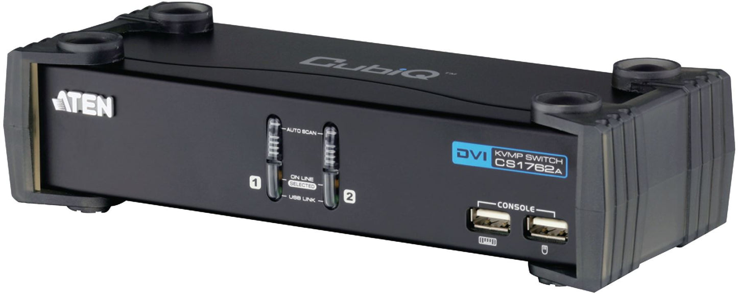 Aten 2-Port KVM Switch Black CS1762A-AT-G