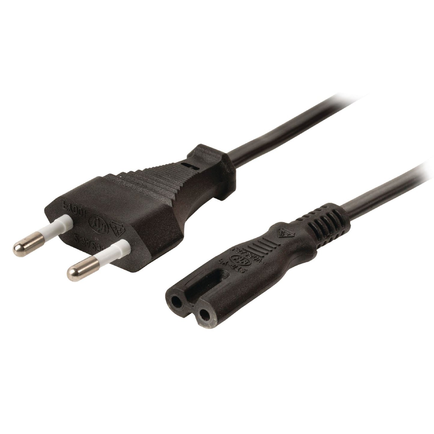 Valueline Euro Power Cable Straight Euro Male to IEC-320-C7 0.5m Black