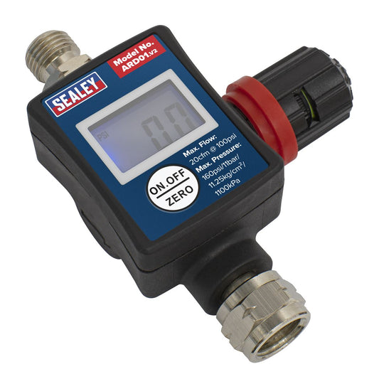 Sealey On-Gun Digital Pressure Regulator/Gauge ARD01