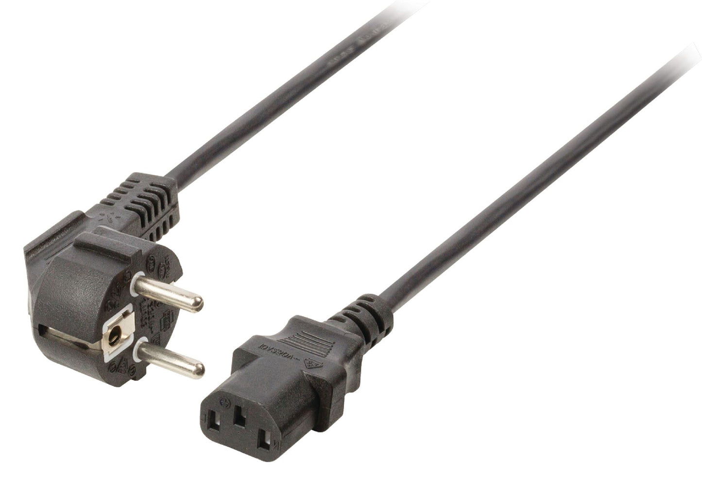 Valueline Power cable Schuko angled male to IEC-320-C13 5m black