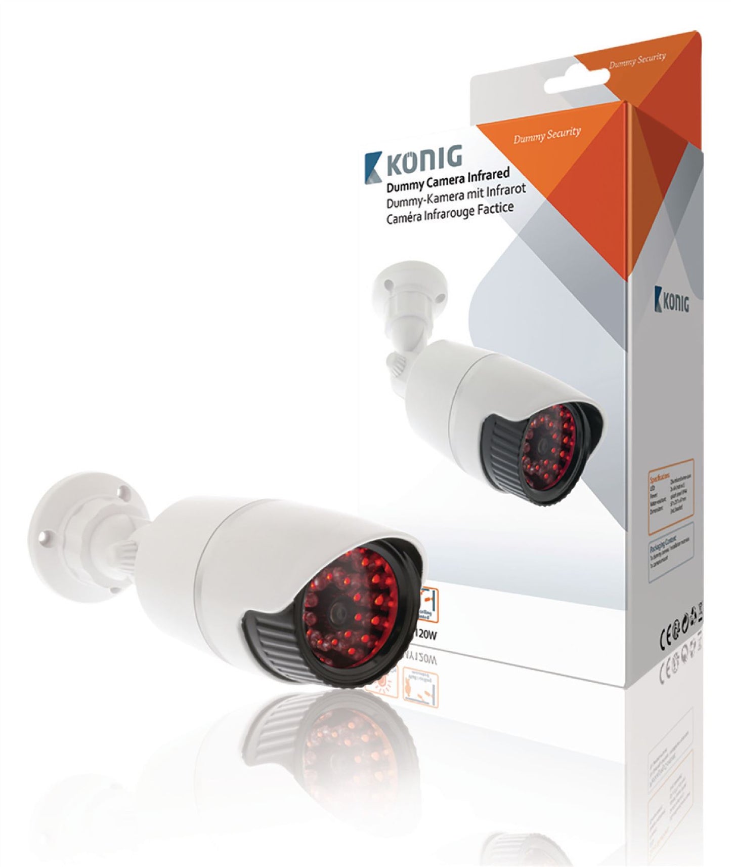 Konig Bullet Dummy Camera IP44 White SAS-DUMMY120W