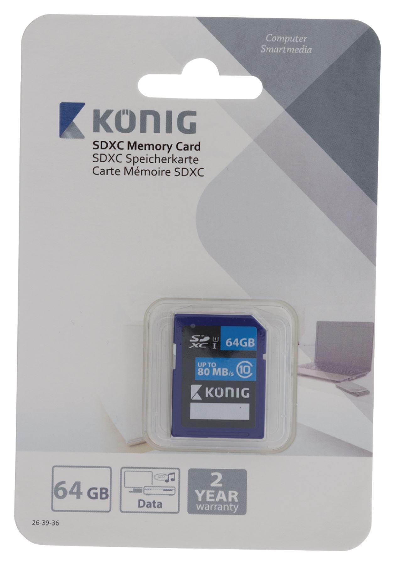 Konig SDXC Memory Card Class 10 64GB Memory Card