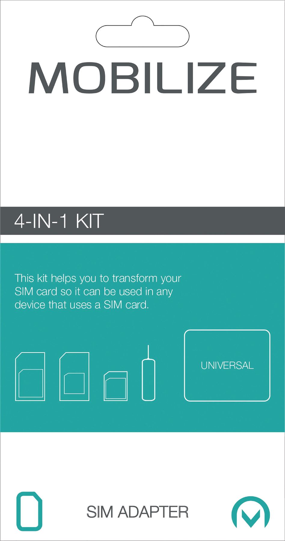 Mobilize Phone Sim Adapter Kit 4-in-1