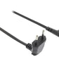 Valueline Euro Power Cable Angled Euro Male to IEC-320-C7 3m Black VLEP11055B30