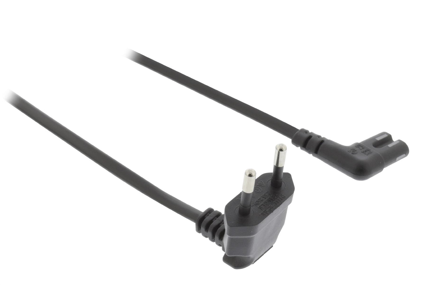 Valueline Euro Power Cable Angled Euro Male to IEC-320-C7 3m Black VLEP11055B30