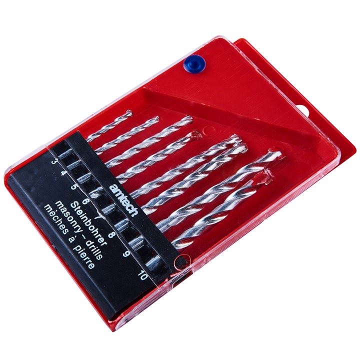 8 Piece Masonry Drill Bit Set In Case Professional Quality In Storage Case