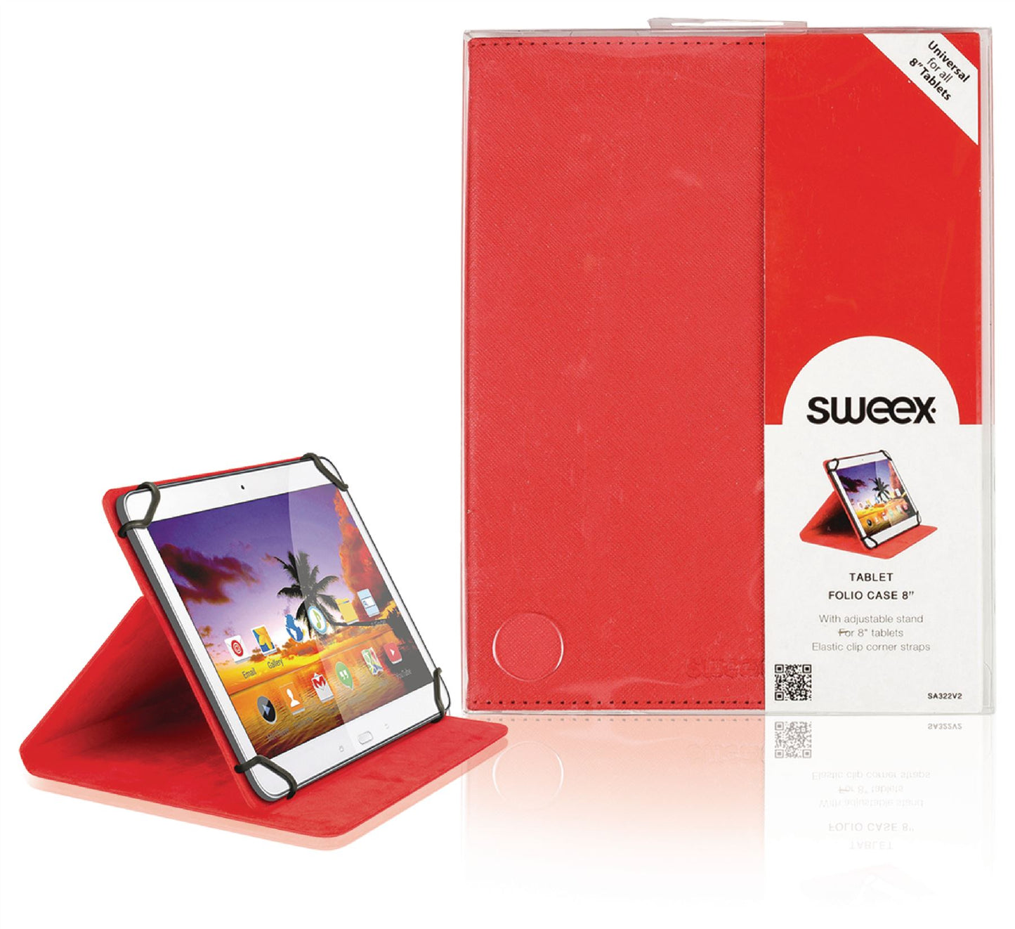 Sweex Tablet Folio Case 8" / Universal Red SA322V2