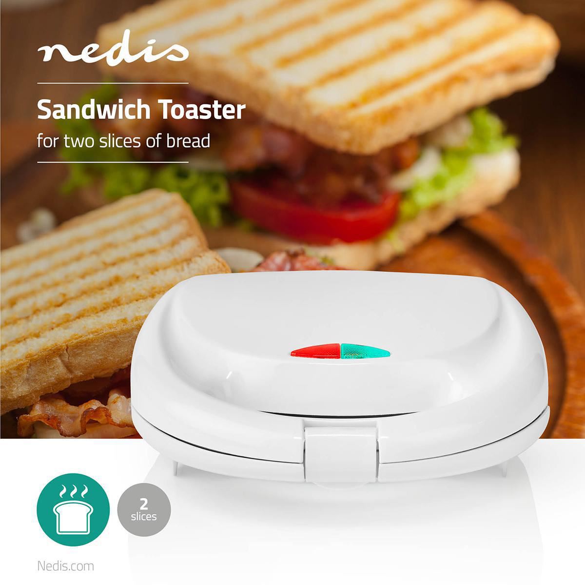 Nedis Sandwich Maker 800W White