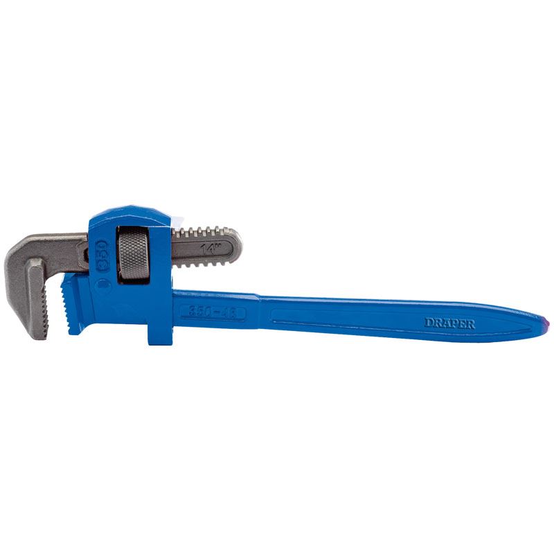 Draper 1x 350mm Adjustable Pipe Wrench Garage Professional Standard Tool 17209