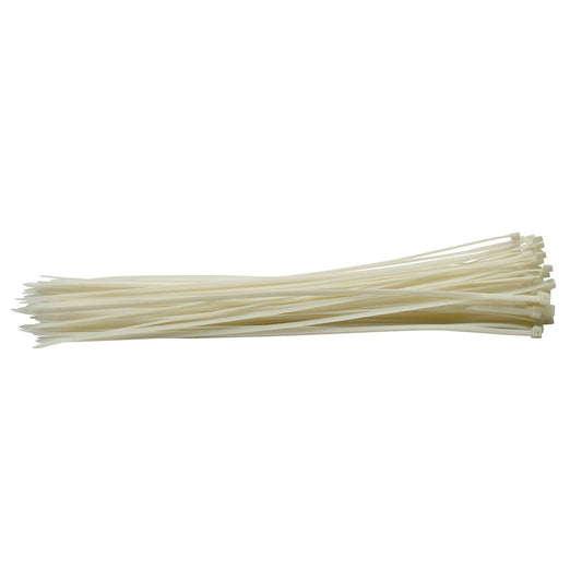 Draper 70401 White Cable Ties (100 Piece) 4.8 x 400mm