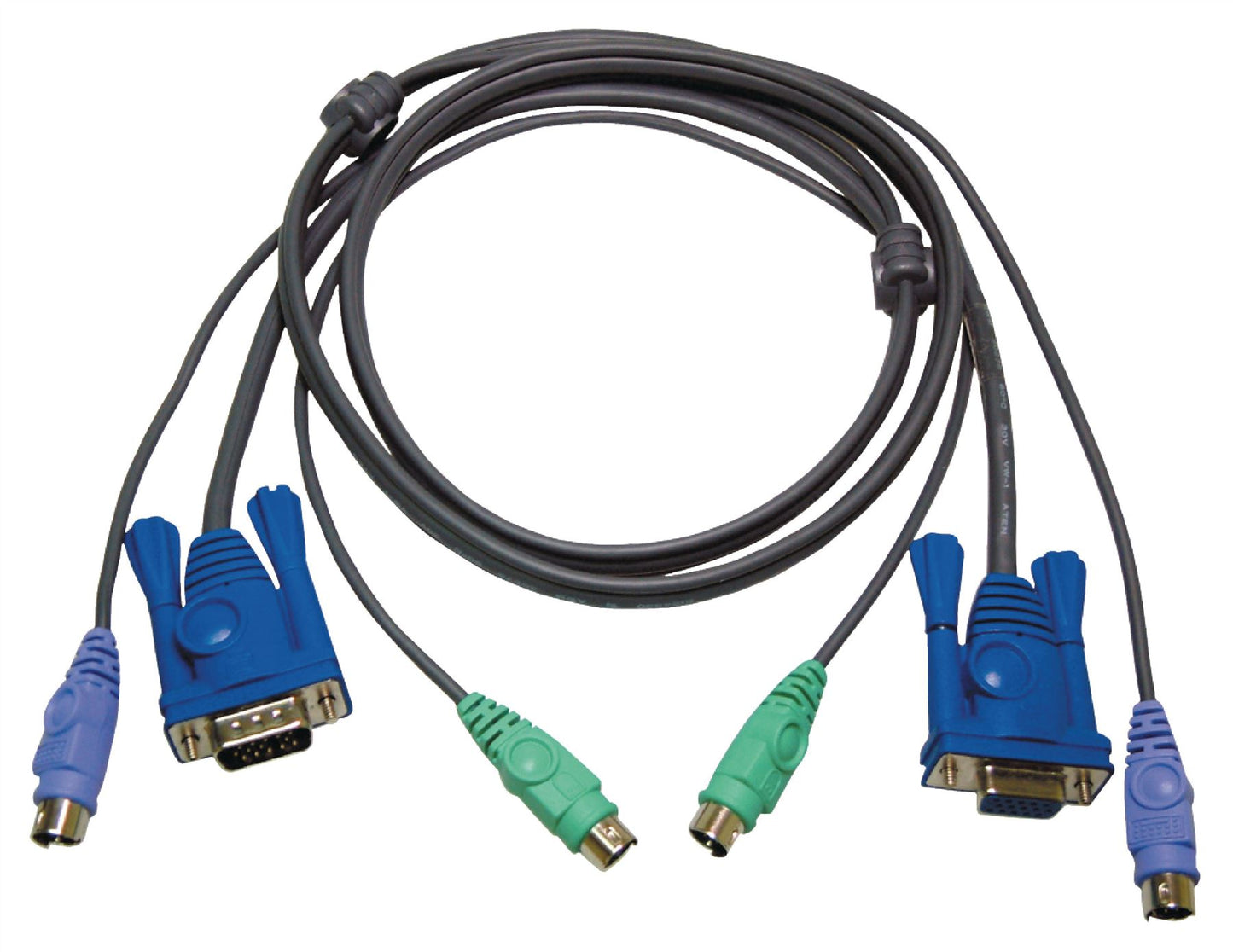 Aten KVM Cable VGA Male / 2x PS/2 Plug to VGA Female / 2x PS/2 Plug 1.8m