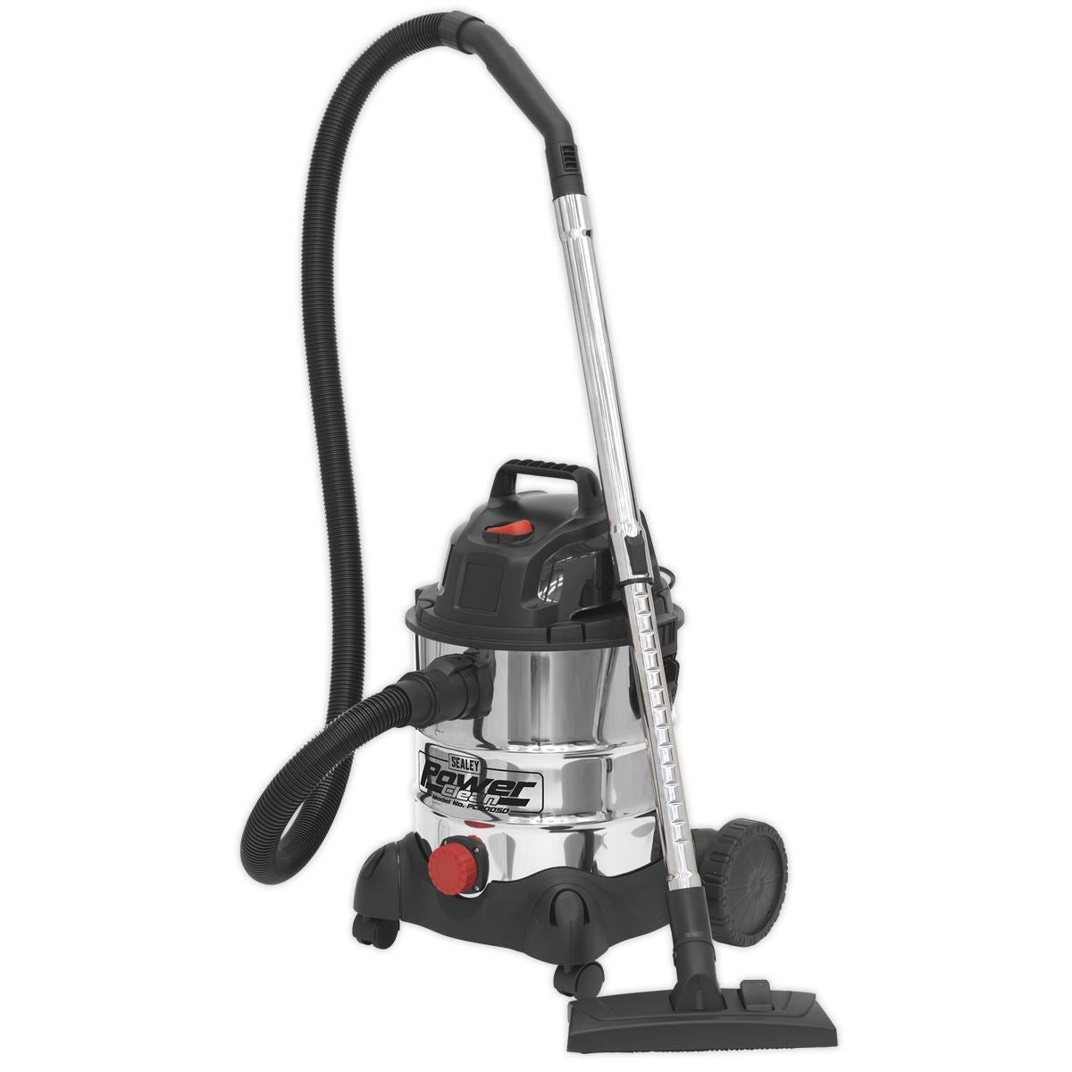 Sealey Vacuum Cleaner Industrial Wet & Dry 20L 1250W Stainless PC200SD