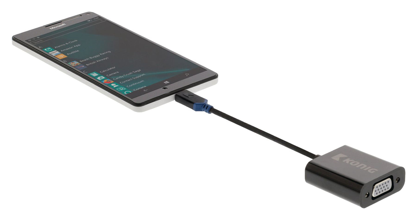 Konig USB 3.1 Adapter USB-C Male to VGA Female
