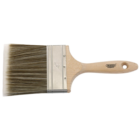 Draper Tools Pb/Bir/100S Expert Paint Brush, Blue, 100mm - Brush 82508