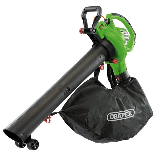 Draper Garden Vacuum Blower Mulcher 3200W Variable Speed Leaf Safety 93165