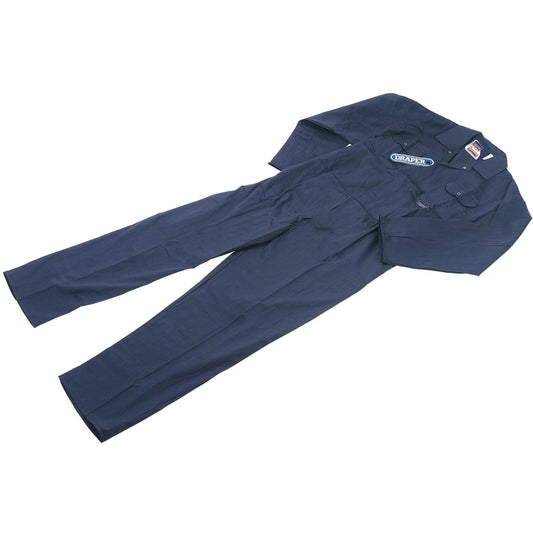 Draper Workshop Extra Large (Xl) Polyester Boiler Suit / Overalls Blue - 63980
