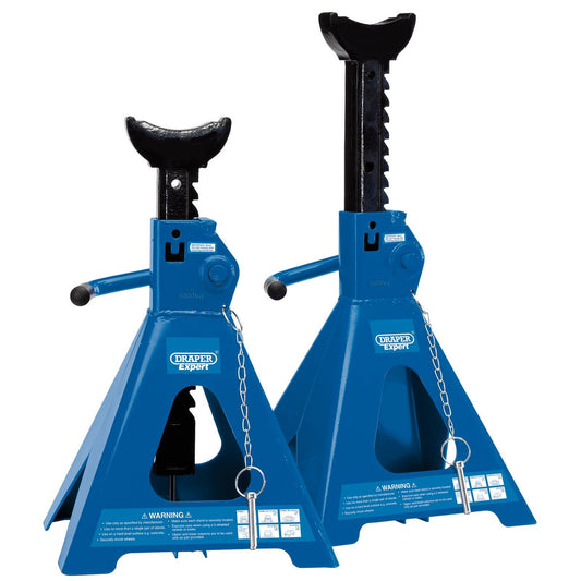 Draper Expert 5.0 Tonne Pneumatic Rise Ratcheting Axle Stands (Pair of) 01814
