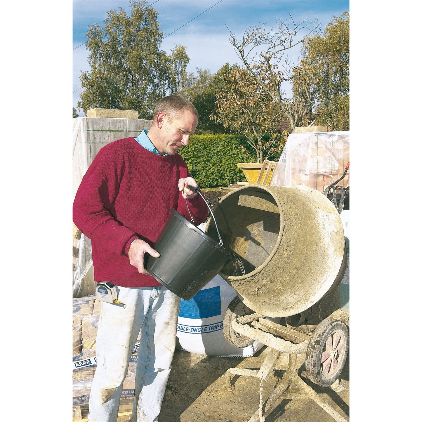 Draper 14.8 Litre Garden/Car Wash Cleaning Water Carry Bucket - Black - 31687