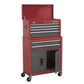 Sealey Topchest & Rollcab Combo 6 Drawer - Red/Grey AP2200BB